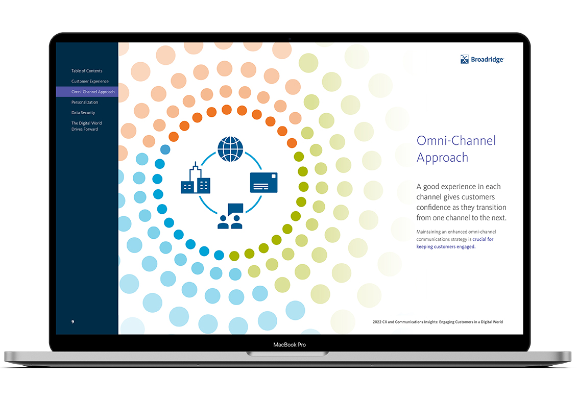 Broadridge CX and Consumer Insights report on desktop