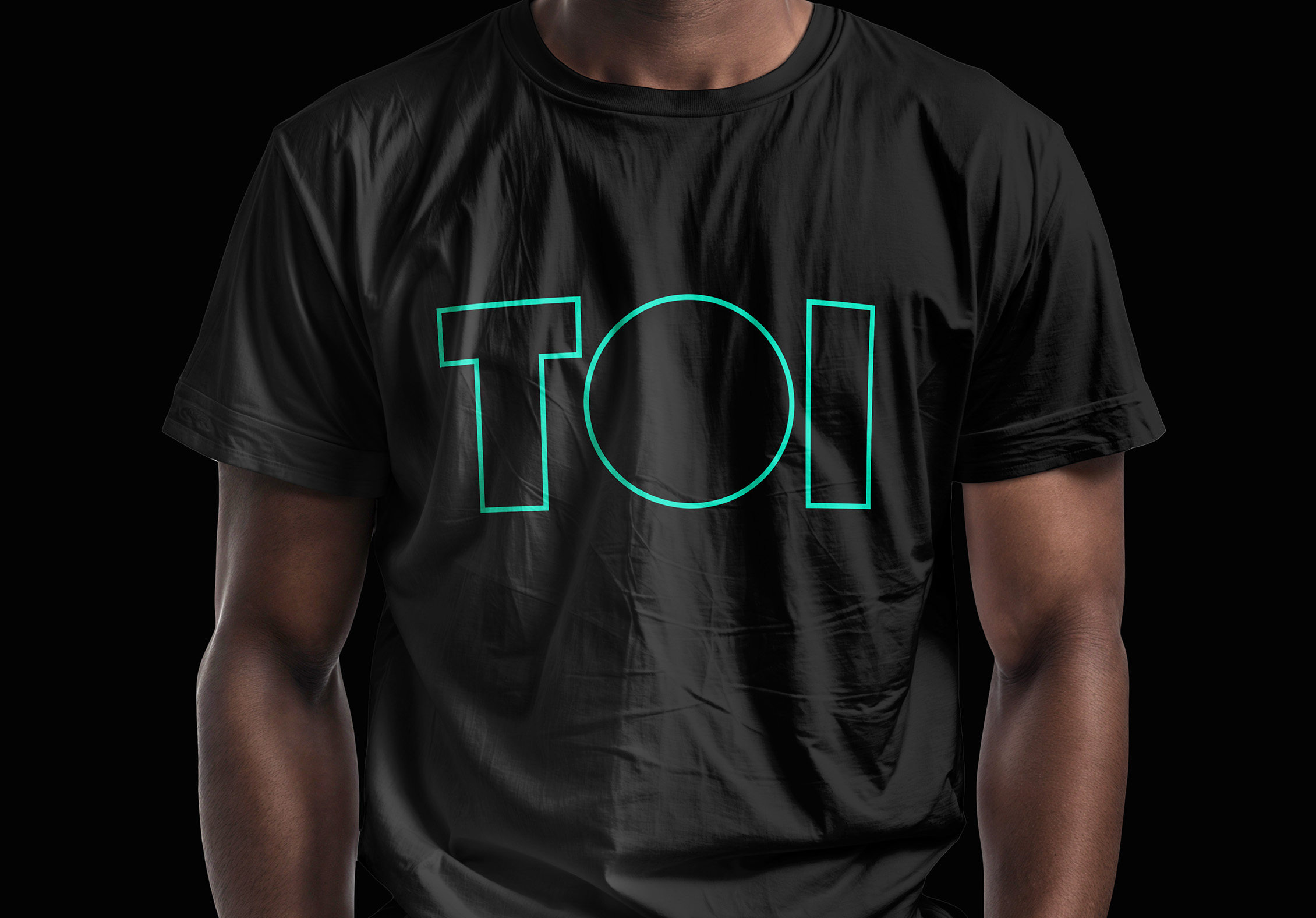 TOI logo on a t-shirt