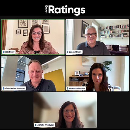 Living Ratings panel smiling and looking at the camera