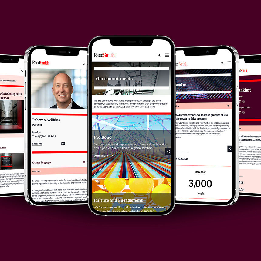 Reed Smith brand and website images