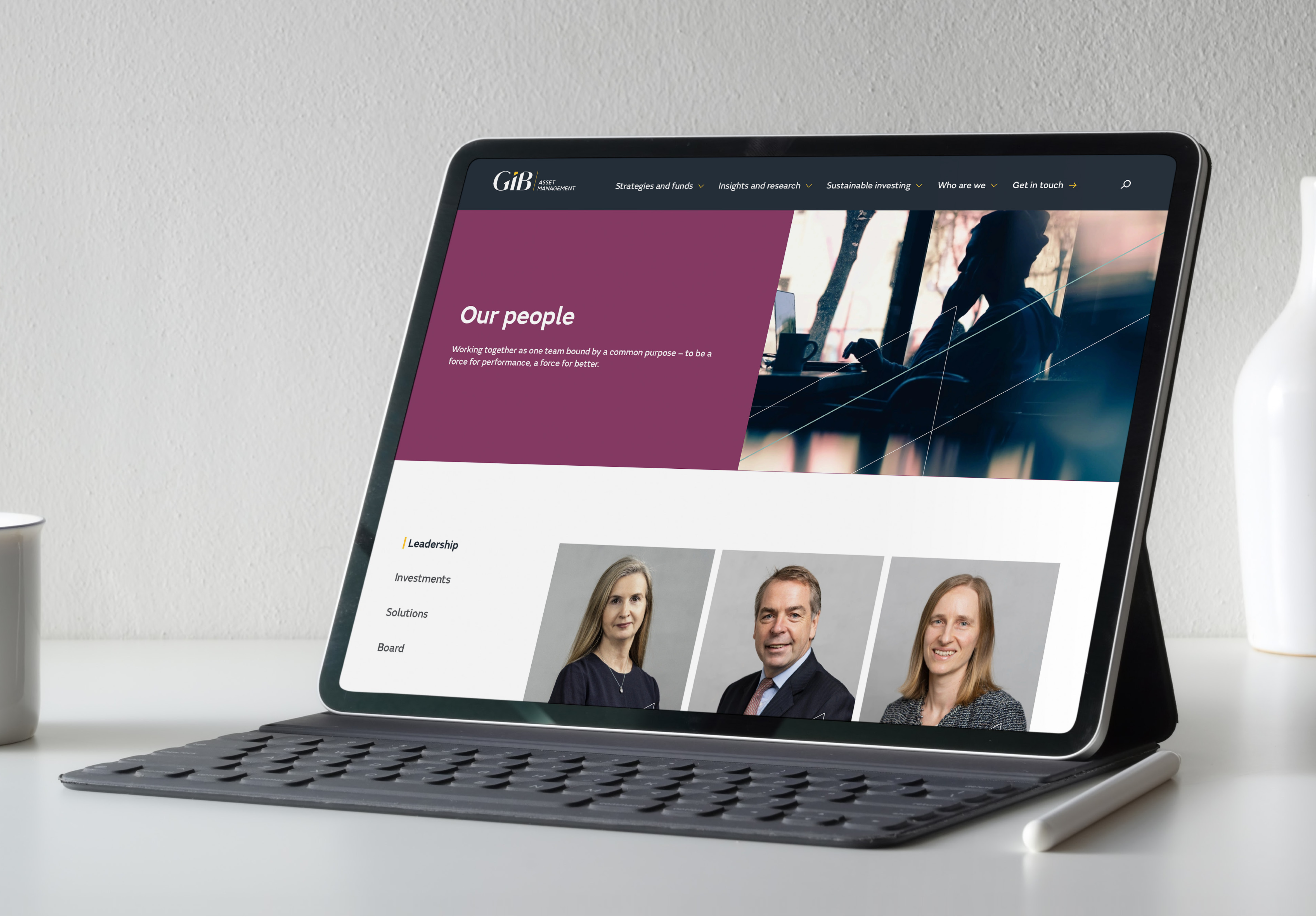 GIB our people section on website