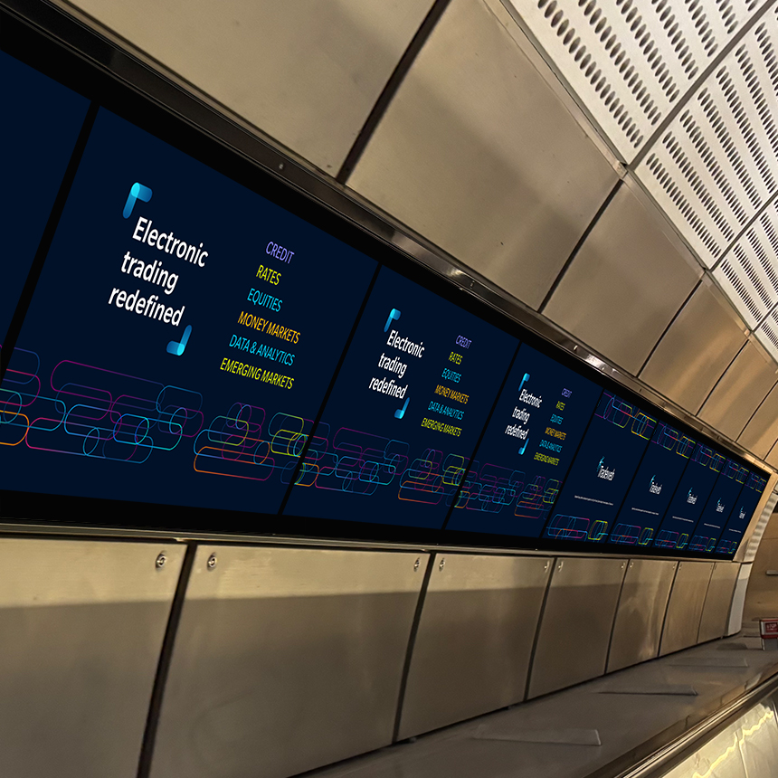 Tradeweb ad campaign on the London Tube | Living Group