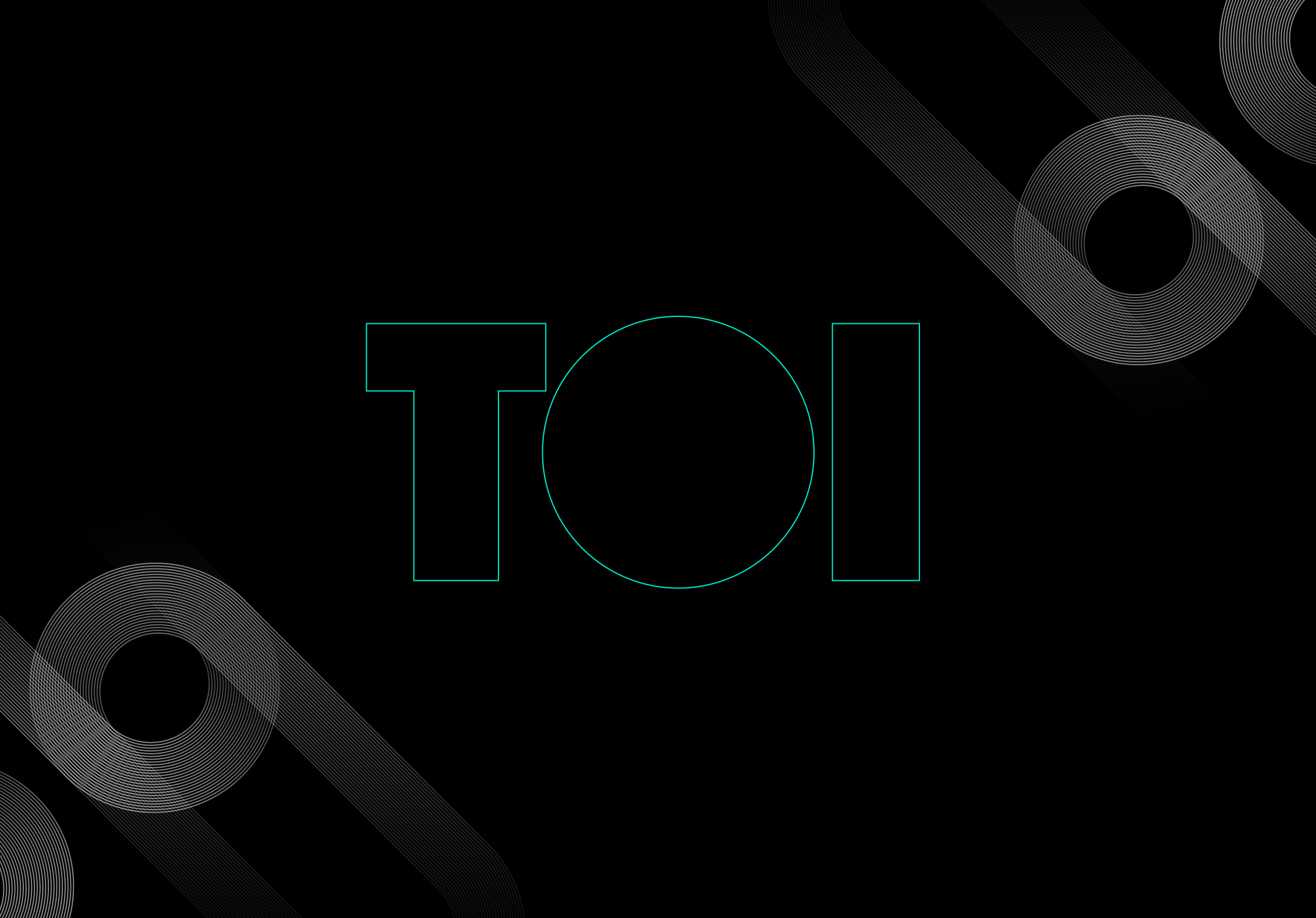 TOI brand expression on black background