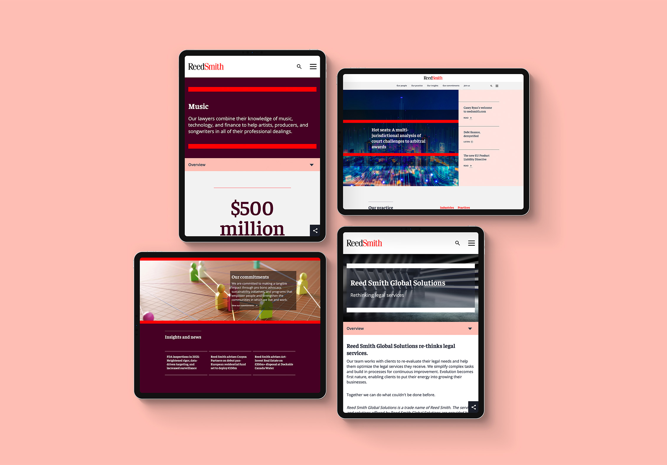 Reed Smith brand and website images